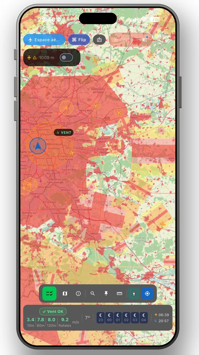 Carte interactive des zones